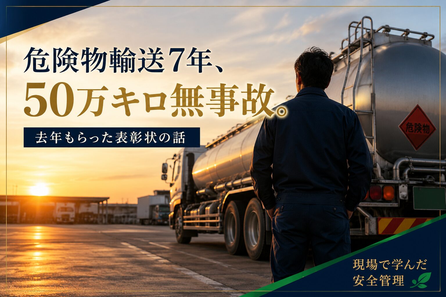 危険物輸送7年、50万キロ無事故。去年もらった表彰状の話