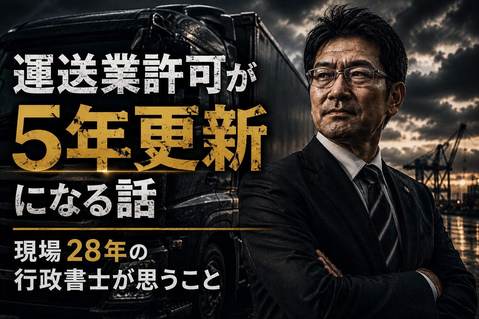 運送業許可の5年更新制度とは？施行時期・審査内容・対応策を行政書士が解説【2026年最新】